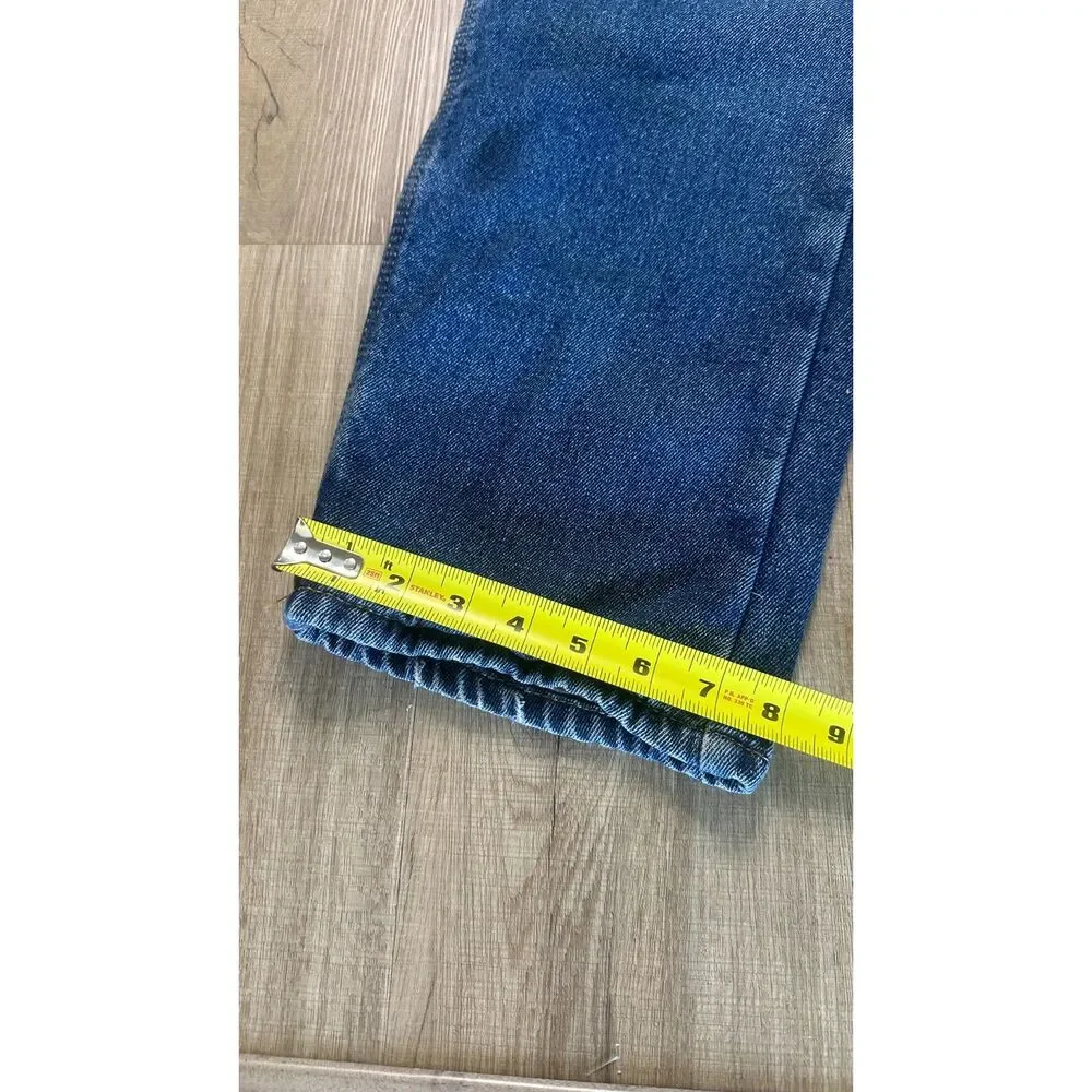VTG Full Blue Flannel-Lined Denim Jeans Classic 5 Pocket Relaxed Size 34